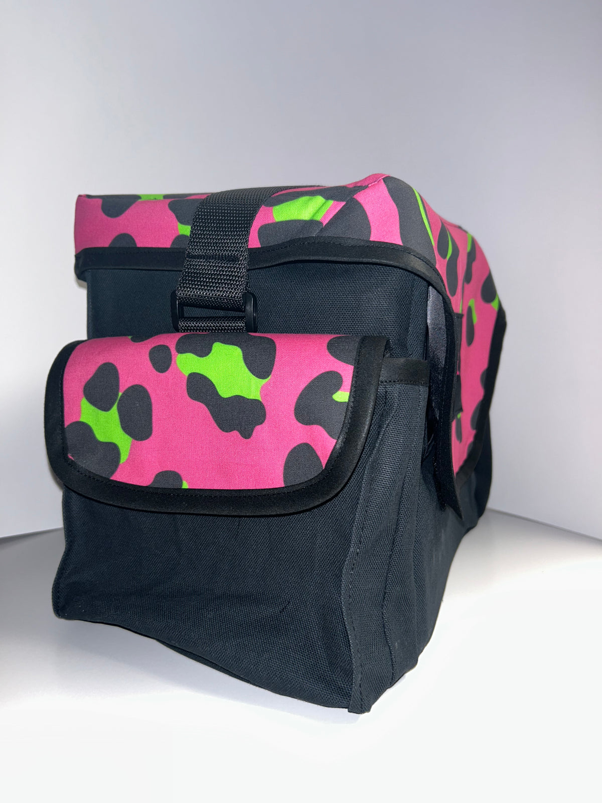 Suction Machine Carrying Case - Neon Pink & Lime Green Leopard