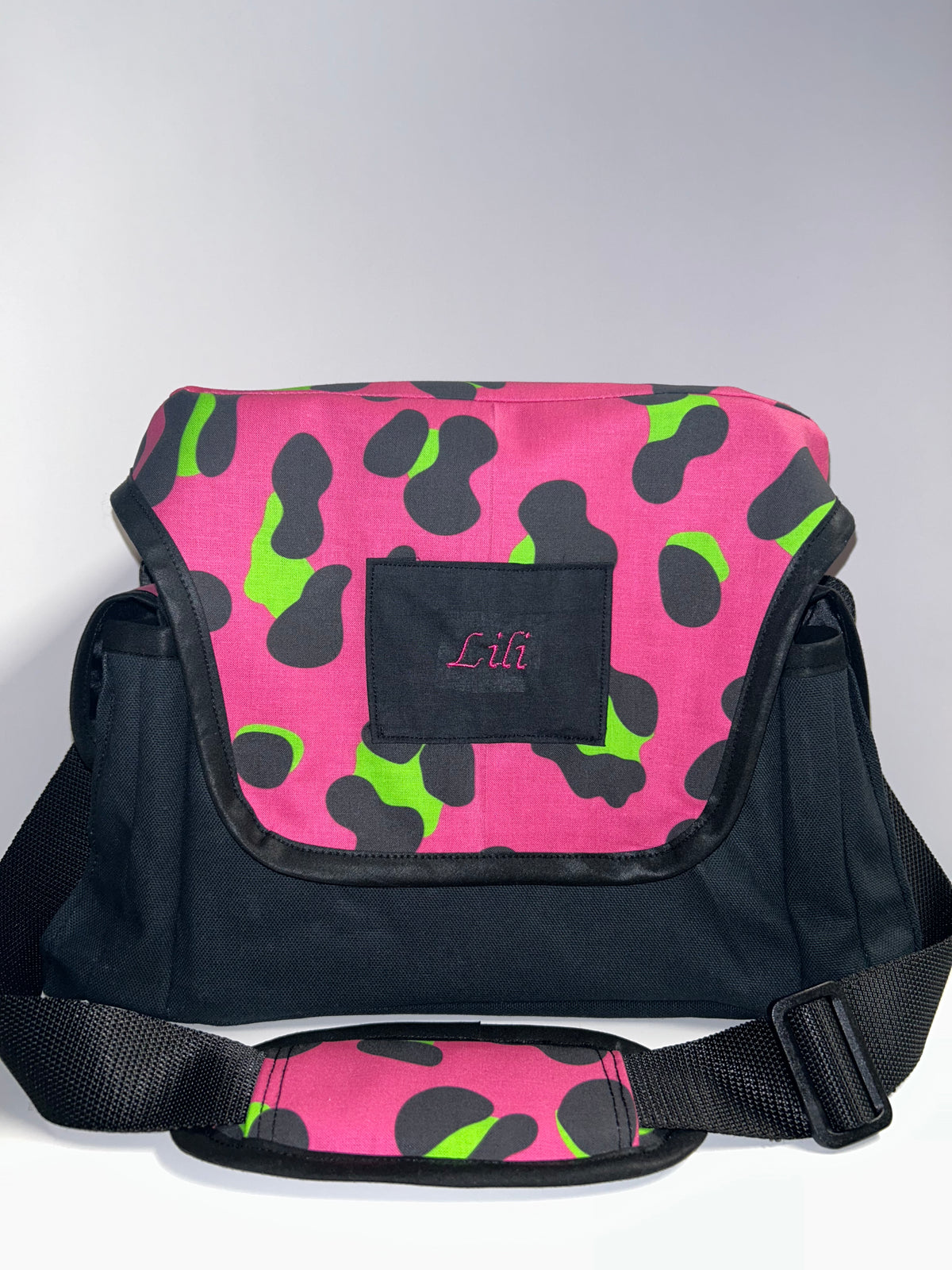 Suction Machine Carrying Case - Neon Pink & Lime Green Leopard