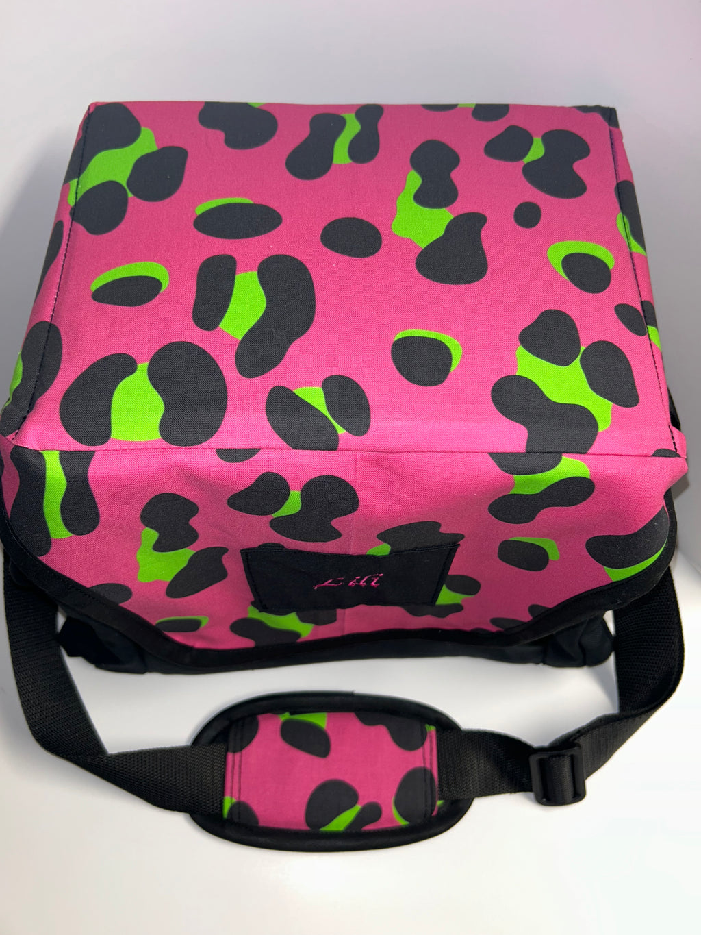 Suction Machine Carrying Case - Neon Pink & Lime Green Leopard