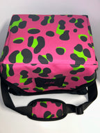 Suction Machine Carrying Case - Neon Pink & Lime Green Leopard