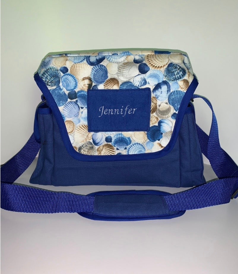 Suction Machine Carrying Case - Blue Seashells